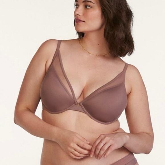 Thirdlove 24/7™ Classic Contour Plunge Bra size 38D bronze - Picture 1 of 8